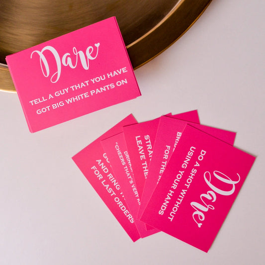 Pink Team Bride Game Cards - Dares