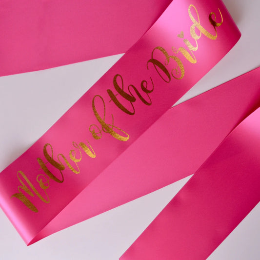 Pink Team Bride Sash - Mother Of The Bride