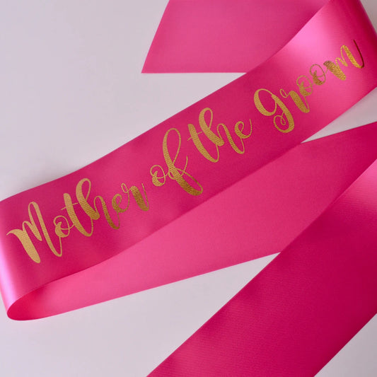 Pink Team Bride Sash - Mother Of The Groom