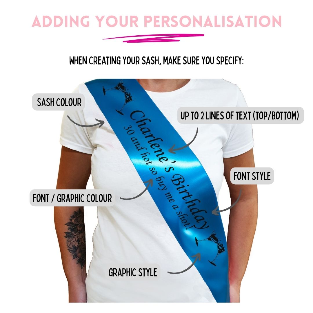 Personalised Birthday Sash