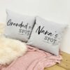 Personalised Couples Cushion - Nana and Grandad's Spot