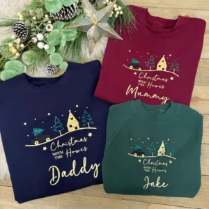 Family Christmas Jumpers - Matching Set Personalised With Names