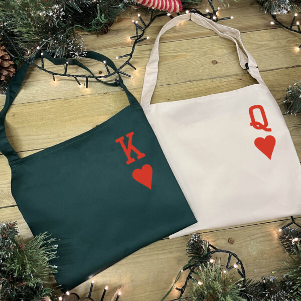 King and Queen Apron Set