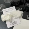 Team Bride Hair Scrunchies - x11 Pack For Hen Party Favours - White Bride To Be